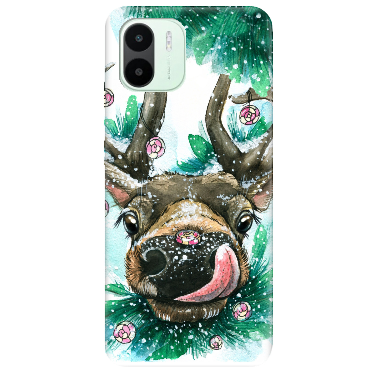 Чехол для Xiaomi Redmi A1 Сute deer - фото 1 Чехол для Xiaomi Redmi A1 Сute deer - фото 1 - Чехлы для телефонов